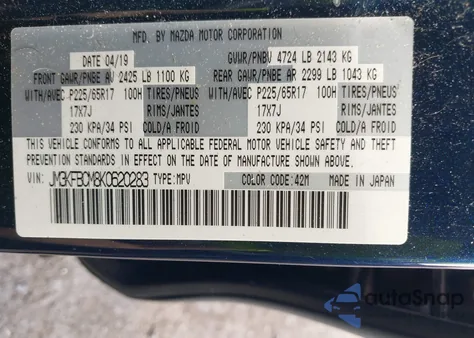 2019 Mazda Cx-5 Touring from USA, damaged, VIN JM3KFBCM8K0620283